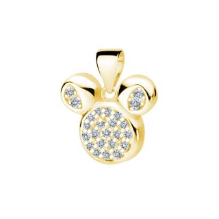 OLIVIE Stříbrný přívěsek MOUSE GOLD 5463