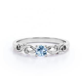 OLIVIE Stříbrný prsten AKVAMARÍN 7032 Velikost prstenů: 10 (EU: 62-64)