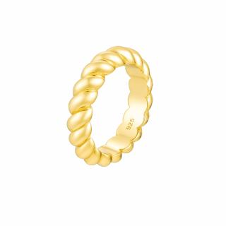 OLIVIE Stříbrný prsten CROISSANT GOLD 4,7mm 8799 Velikost prstenů: 5 (EU: 49-50)