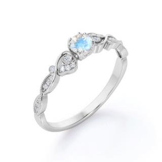 OLIVIE Stříbrný prsten MĚSÍČNÍ KÁMEN 7027 Velikost prstenů: 5 (EU: 49-50)