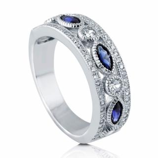 OLIVIE Stříbrný prsten MODRÉ TAJEMSTVÍ 3772 Velikost prstenů: 10 (EU: 62-64)