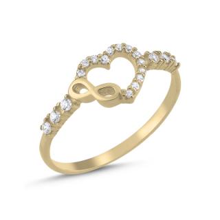 OLIVIE Stříbrný prsten NEKONEČNÁ LÁSKA GOLD 7137 Velikost prstenů: 5 (EU: 49-50)