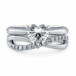 OLIVIE Stříbrný prsten pro zamilované 2176 Velikost prstenů: 10 (EU: 62-64)