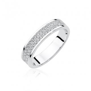 OLIVIE Stříbrný prsten se zirkony 1951 Velikost prstenů: 5 (EU: 49-50)
