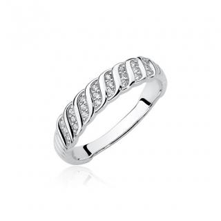OLIVIE Stříbrný prsten se zirkony 1955 Velikost prstenů: 6 (EU: 51-53)