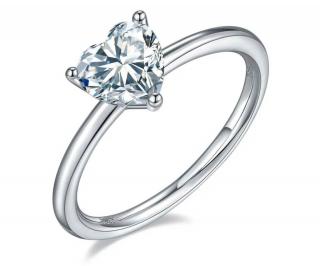 OLIVIE Stříbrný prsten SRDÍČKO 7402 Velikost prstenů: 5 (EU: 49-50)