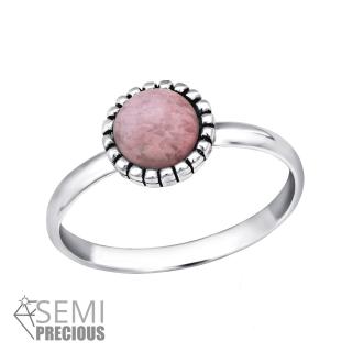 OLIVIE Stříbrný prstýnek RHODONITE 4413