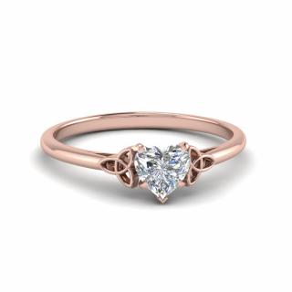 OLIVIE Stříbrný prstýnek ROSE se srdíčkem 3364 Velikost prstenů: 10 (EU: 62-64)