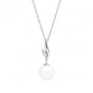 OLIVIE Stříbrný řetízek s perlou 3286