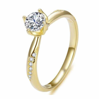 OLIVIE Stříbrný zásnubní prsten MAGIC GOLD 7168 Velikost prstenů: 7 (EU: 54-56)