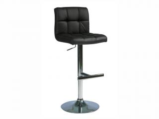 Barová židle - C-105, ekokůže, černá Čalounění: černá