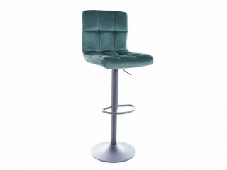 Barová židle - C-105 Velvet, čalouněná, různé barvy na výběr Čalounění: zelená (Bluvel 78)