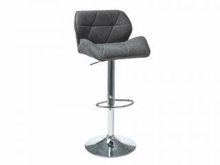 Barová židle - C-122, noha v barvě chromu, čalouněná, různé barvy na výběr Čalounění: tmavě šedá (tap.95)