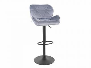 Barová židle - C-122 Velvet, čalouněná, různé barvy na výběr Čalounění: šedá (tap.72)