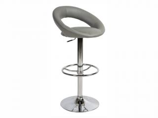 Barová židle - C-300, ekokůže, různé barvy na výběr Čalounění: šedá (ekokůže)