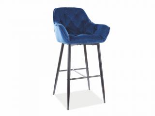 Barová židle - CHERRY H-1 Velvet, čalouněná, různé barvy na výběr Čalounění: granátová (Bluvel 86)