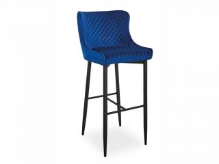 Barová židle - COLIN B H-1 Velvet, čalouněná, různé barvy na výběr Čalounění: granátová (Bluvel 86)