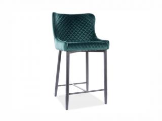 Barová židle - COLIN B H-2 Velvet, čalouněná, různé barvy na výběr Čalounění: zelená (Bluvel 78)
