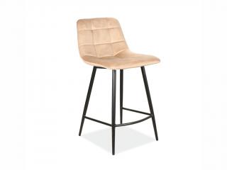 Barová židle - MILA H-2 Velvet, čalouněná, různé barvy na výběr Čalounění: béžová (Bluvel 28)