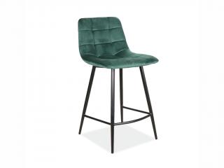 Barová židle - MILA H-2 Velvet, čalouněná, různé barvy na výběr Čalounění: zelená (Bluvel 78)