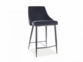Barová židle - PIANO B H-2 Velvet, čalouněná, různé barvy na výběr Čalounění: černá (Bluvel 19)