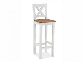 Barová židle - POPRAD, medová borovice/bílá borovice