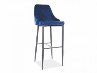 Barová židle - TRIX B Velvet H-1, kovové nohy, různé barvy na výběr Čalounění: granátová (Bluvel 86)