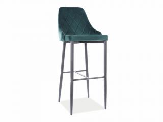 Barová židle - TRIX B Velvet H-1, kovové nohy, různé barvy na výběr Čalounění: zelená (Bluvel 78)