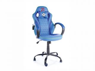 Dětská židle - ITALY, ekokůže, světle modrá/tmavě modrá