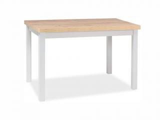 Jídelní stůl - ADAM, 100x60, dub artisan/bílá