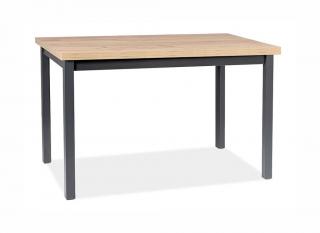 Jídelní stůl - ADAM, 100x60, dub artisan/černá