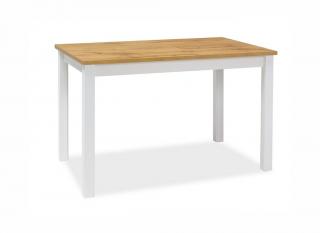 Jídelní stůl - ADAM, 100x60, dub votan/bílá