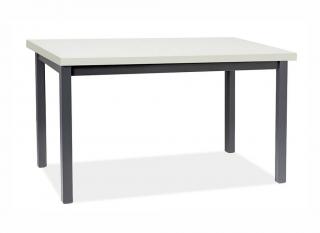 Jídelní stůl - ADAM, 120x68, bílá/černá