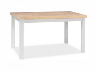 Jídelní stůl - ADAM, 120x68, dub artisan/bílá