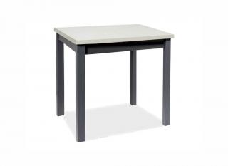 Jídelní stůl - ADAM, 90x65, bílá/černá