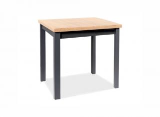 Jídelní stůl - ADAM, 90x65, dub artisan/černá