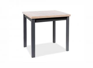 Jídelní stůl - ADAM, 90x65, dub votan/černá