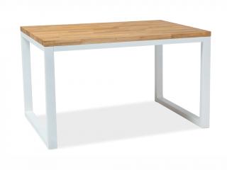 Jídelní stůl - LORAS II, 150x90, dýha dub/bílá