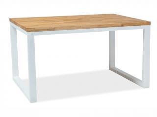 Jídelní stůl - LORAS II, 180x90, dýha dub/bílá