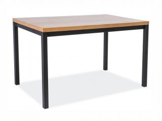 Jídelní stůl - NORMANO, 150x90, dýha dub/černá