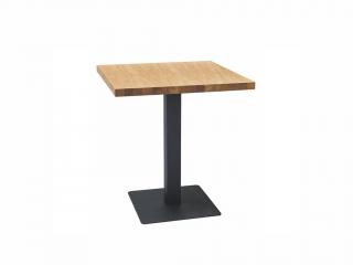 Jídelní stůl - PURO, 60x60, dub/černá