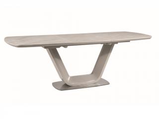 Jídelní stůl rozkládací - ARMANI Ceramic, 160x90, šedý mramor/šedá
