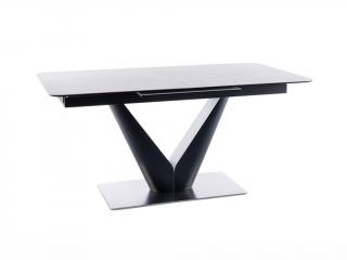 Jídelní stůl rozkládací - CANYON Ceramic, 160x90, mramor/matná černá
