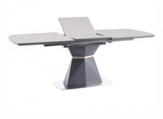 Jídelní stůl rozkládací - CORTEZ, 160x90, šedá/antracit