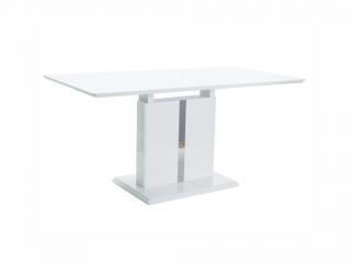 Jídelní stůl rozkládací - DALLAS, 110x75, lesklá bílá