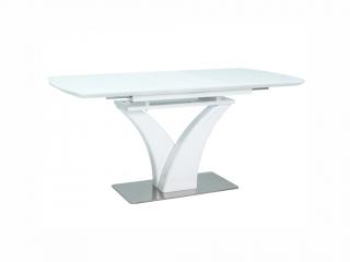 Jídelní stůl rozkládací - FARO, 120x80, lesklá bílá