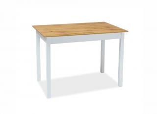 Jídelní stůl rozkládací - HORACY, 100x60, dub votan/bílá