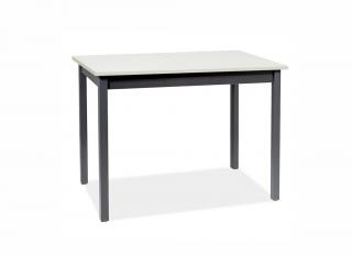 Jídelní stůl rozkládací - HORACY, 100x60, matná bílá/černá