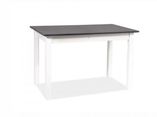 Jídelní stůl rozkládací - HORACY, 125x75, antracit/bílá