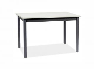Jídelní stůl rozkládací - HORACY, 125x75, matná bílá/černá